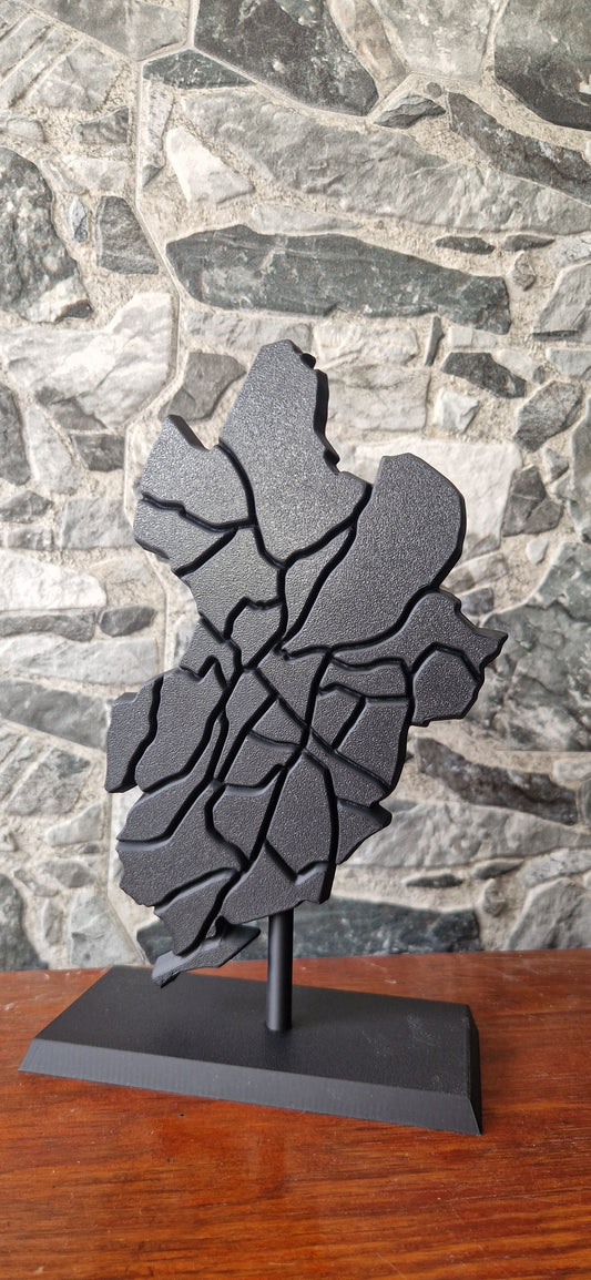 Kartbild - Trollhättan i 3D - Stadsdelar