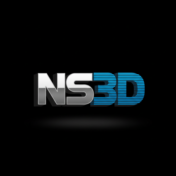 NS3D Logo svart bakgrund